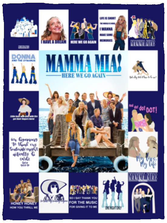 Mamma Mia Blanket, Mamma Mia Movie Musical Fleece, Sherpa Blanket VPS Cozy Plush Fleece Blanket - 30x40