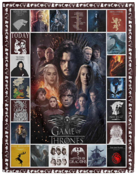 Game of Thrones Blanket, Game of Thrones Movies Fleece, Sherpa Blankets Gifts VPL Cozy Plush Fleece Blanket - 60x80