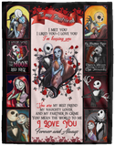 The Nightmare Before Christmas Blanket, Jack Skellington Quilt, Fleece Sherpa ver2 VPL Cozy Plush Fleece Blanket - 60x80