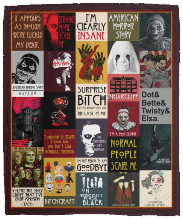 American Horror Story Blanket, American Horror Story TV Series Fleece, Sherpa VPM Cozy Plush Fleece Blanket - 50x60