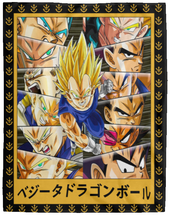 Vegeta Eyes For Fans Amine Blanket, Dragon Ball Fleece, Sherpa Blanket VPL Cozy Plush Fleece Blanket - 60x80