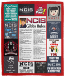 NCIS Gibbs' Rules Blankets, David McCallum Fleece Sherpa Blankets VPM Cozy Plush Fleece Blanket - 50x60