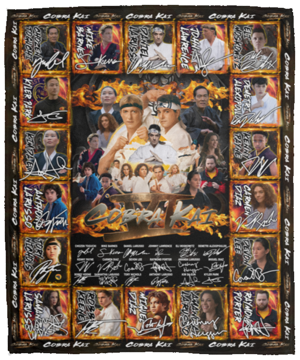 Cobra Kai Blankets, Cobra Kai TV Series Fleece, Sherpa Blanket VPM Cozy Plush Fleece Blanket - 50x60