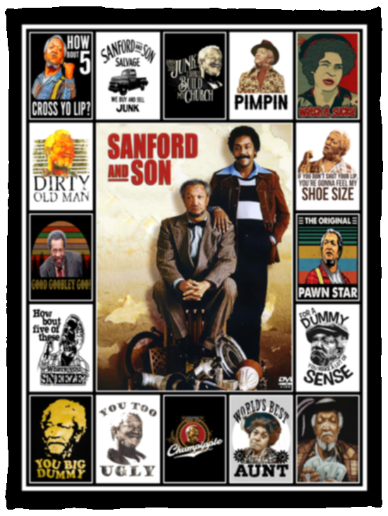 Sanford and Son Blanket, Sanford and Son TV Series Fleece, Sherpa Blanket VPS Cozy Plush Fleece Blanket - 30x40