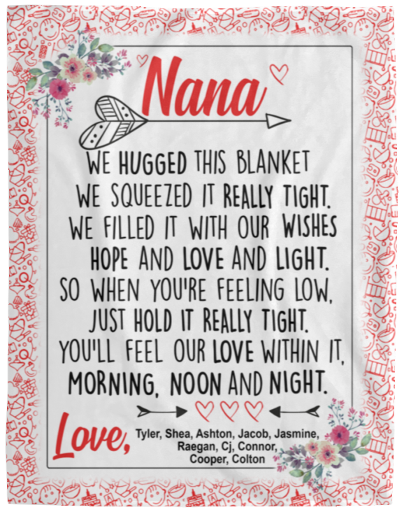 Tyler, Shea, Ashton, Jacob, Jasmine, Raegan, Cj, Connor, Cooper, Colton - VPL Cozy Plush Fleece Blanket - 60x80