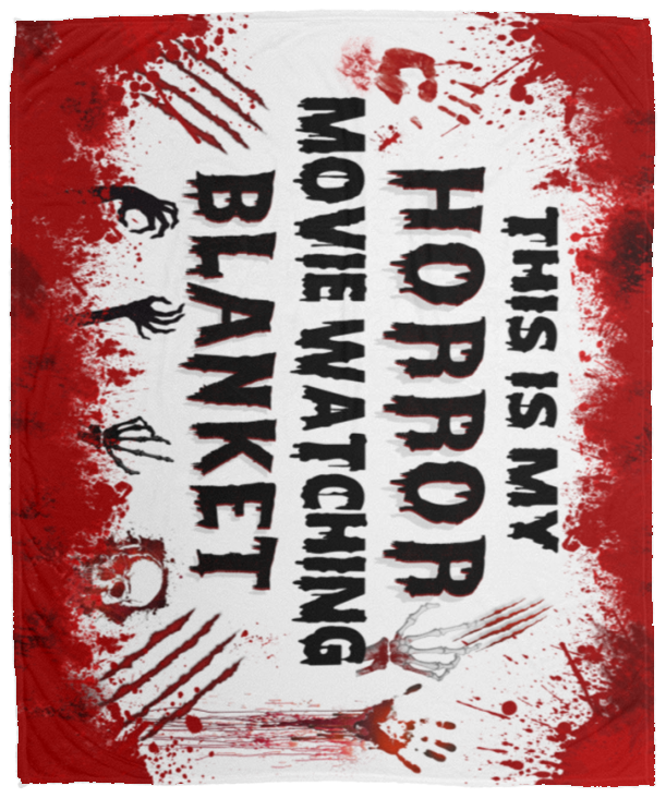 This is My Horror Movie Watching Blanket, Horror Movie Blanket, Halloween Blanket, Scary Movie Blanket, Horror Blanket Gifts for Halloween, Horror Movie Gifts, Christmas Fleece Blankets - sample 2 - VPM Cozy Plush Fleece Blanket - 50x60