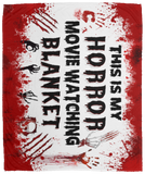 This is My Horror Movie Watching Blanket, Horror Movie Blanket, Halloween Blanket, Scary Movie Blanket, Horror Blanket Gifts for Halloween, Horror Movie Gifts, Christmas Fleece Blankets - sample 2 - VPM Cozy Plush Fleece Blanket - 50x60