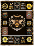 Bee Blanket Honey Bee Throw Blankets, Cozy Warm Animal Blanket Vintage Gifts - VPS Cozy Plush Fleece Blanket - 30x40
