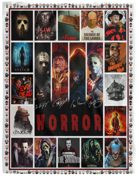 Halloween Movie Horror Character Blanket 60x80 - VPL Cozy Plush Fleece Blanket - 60x80