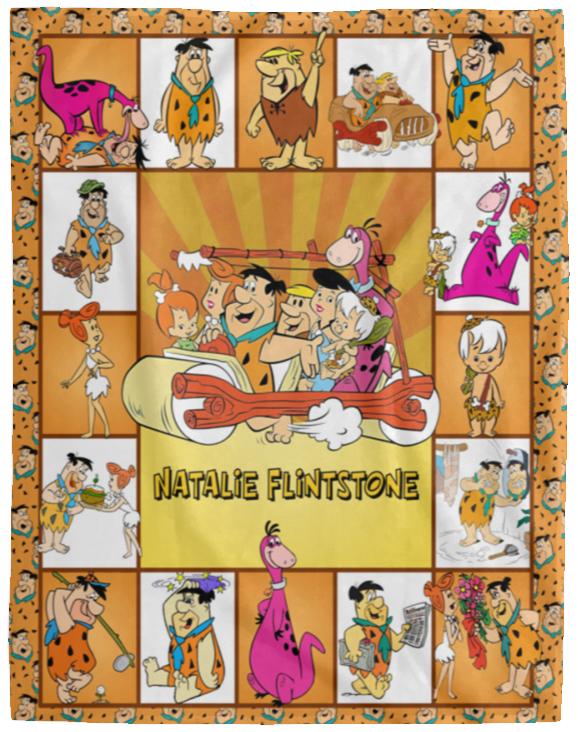 Natalie Flintstone 60x80 VPL Cozy Plush Fleece Blanket - 60x80