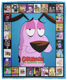 Courage the Cowardly Dog Blanket, Cartoon TV Series Fleece, Sherpa Blanket VPM Cozy Plush Fleece Blanket - 50x60