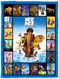 Ice Age Movies Blanket, Ice Age 3D Fleece, Sherpa Blanket VPS Cozy Plush Fleece Blanket - 30x40