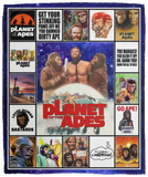Planet Of The Apes Blankets, Planet Of The Apes Fleece Sherpa Blanket VPM Cozy Plush Fleece Blanket - 50x60