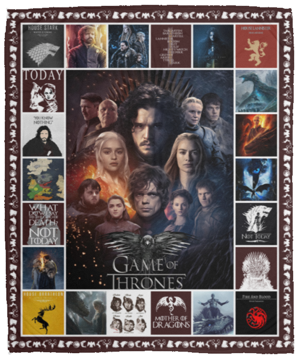 Game of Thrones Blanket, Game of Thrones Movies Fleece, Sherpa Blankets Gifts VPM Cozy Plush Fleece Blanket - 50x60