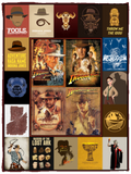 Indiana Jones Blanket, Throw Me The Idol Quilt, Fleece Sherpa, Gifts for Lovers - VPS Cozy Plush Fleece Blanket - 30x40