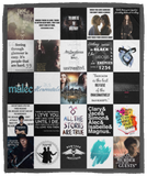 Cassandra Clare Blankets, The Shadowhunter Chronicles Quilt, Fleece Sherpa VPM Cozy Plush Fleece Blanket - 50x60