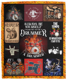 Always Be A Drummer Blanket, Drummer Gift Fleece, Sherpa Blanket VPM Cozy Plush Fleece Blanket - 50x60