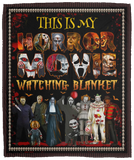 This is My Horror Movie Watching Blankets, Scary Movie Blanket, Halloween Blanket, Horror Gifts, Horror Movie Blanket, Horror Blanket, Fleece Blanket 50x60 in V12 - VPM Cozy Plush Fleece Blanket - 50x60