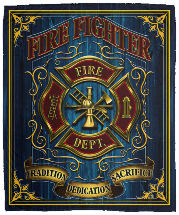 Firefighter Blanket, Firefighter Fleece, Sherpa Blankets Soft and Warm FLM Arctic Fleece Blanket 50x60 VPM Cozy Plush Fleece Blanket - 50x60