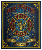 Firefighter Blanket, Firefighter Fleece, Sherpa Blankets Soft and Warm FLM Arctic Fleece Blanket 50x60 VPM Cozy Plush Fleece Blanket - 50x60