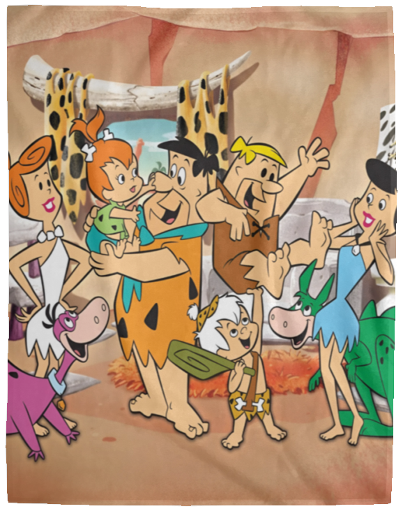 The Flintstones Blanket, The Flintstones Cartoon Movies Fleece, Sherpa Blanket VPL Cozy Plush Fleece Blanket - 60x80