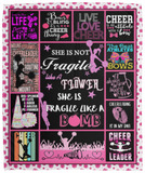 Cheerleading Blanket, Cheerleading Fleece, Sherpa Blanket Gifts for Girls VPM Cozy Plush Fleece Blanket - 50x60