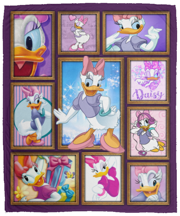 Daisy Duck Blanket, Mickey Mouse & Friends Fleece, Sherpa Blanket VPM Cozy Plush Fleece Blanket - 50x60
