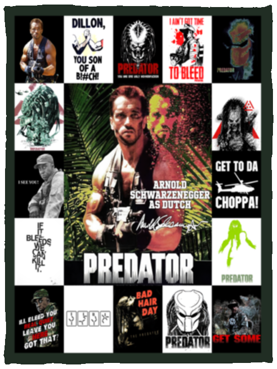 Predator Blanket, Predator Movies Fleece, Sherpa Blanket VPS Cozy Plush Fleece Blanket - 30x40