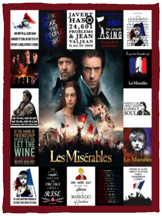 Les Miserables Blanket, Les Miserables - Victor Hugo Fleece, Sherpa Blanket VPS Cozy Plush Fleece Blanket - 30x40