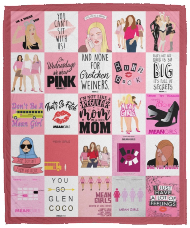 Mean Girls Blankets, Mean Girls movies for teen Fleece, Sherpa Blanket VPM Cozy Plush Fleece Blanket - 50x60