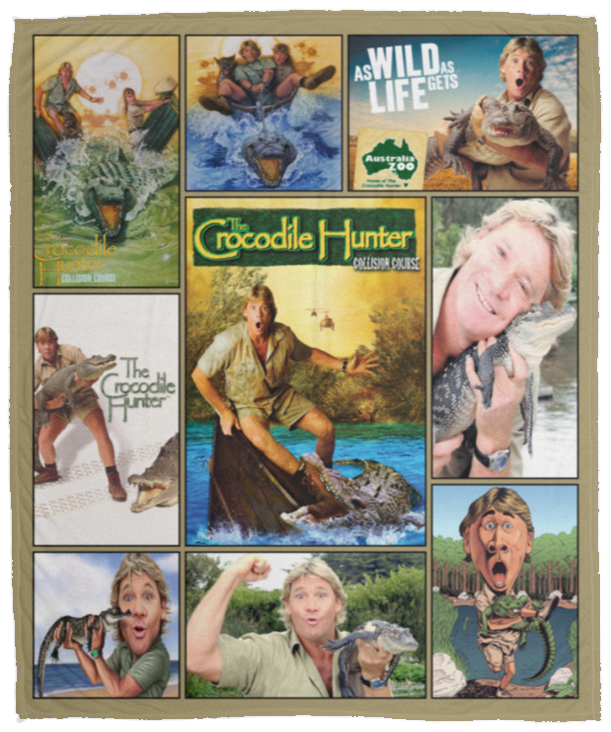 The Crocodile Hunter Blankets, Steve Irwin Fleece, Sherpa Blanket VPM Cozy Plush Fleece Blanket - 50x60