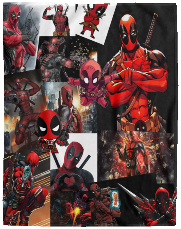 Deadpool Blanket, Deadpool 3D Fleece, Sherpa Blanket Deadpool For Fans - VPL Cozy Plush Fleece Blanket - 60x80