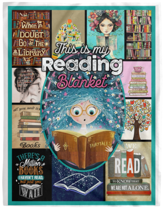 Read Blanket, This is My Reading Fleece, Sherpa Blanket, Gift Ideas - VPL Cozy Plush Fleece Blanket - 60x80