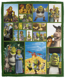 Shrek Character Movie Blanket, Family Shrek Movie Fleece, Sherpa Blanket VPM Cozy Plush Fleece Blanket - 50x60