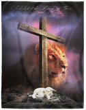 Mr.Jyotis Lion of Judah, Lamb of God Blanket, Soft Fleece, Sherpa Blankets Gift for Christmas - VPL Cozy Plush Fleece Blanket - 60x80