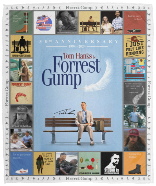 Forrest Gump Blanket, Forrest Gump Movies Fleece, Sherpa Blanket Gifts VPM Cozy Plush Fleece Blanket - 50x60