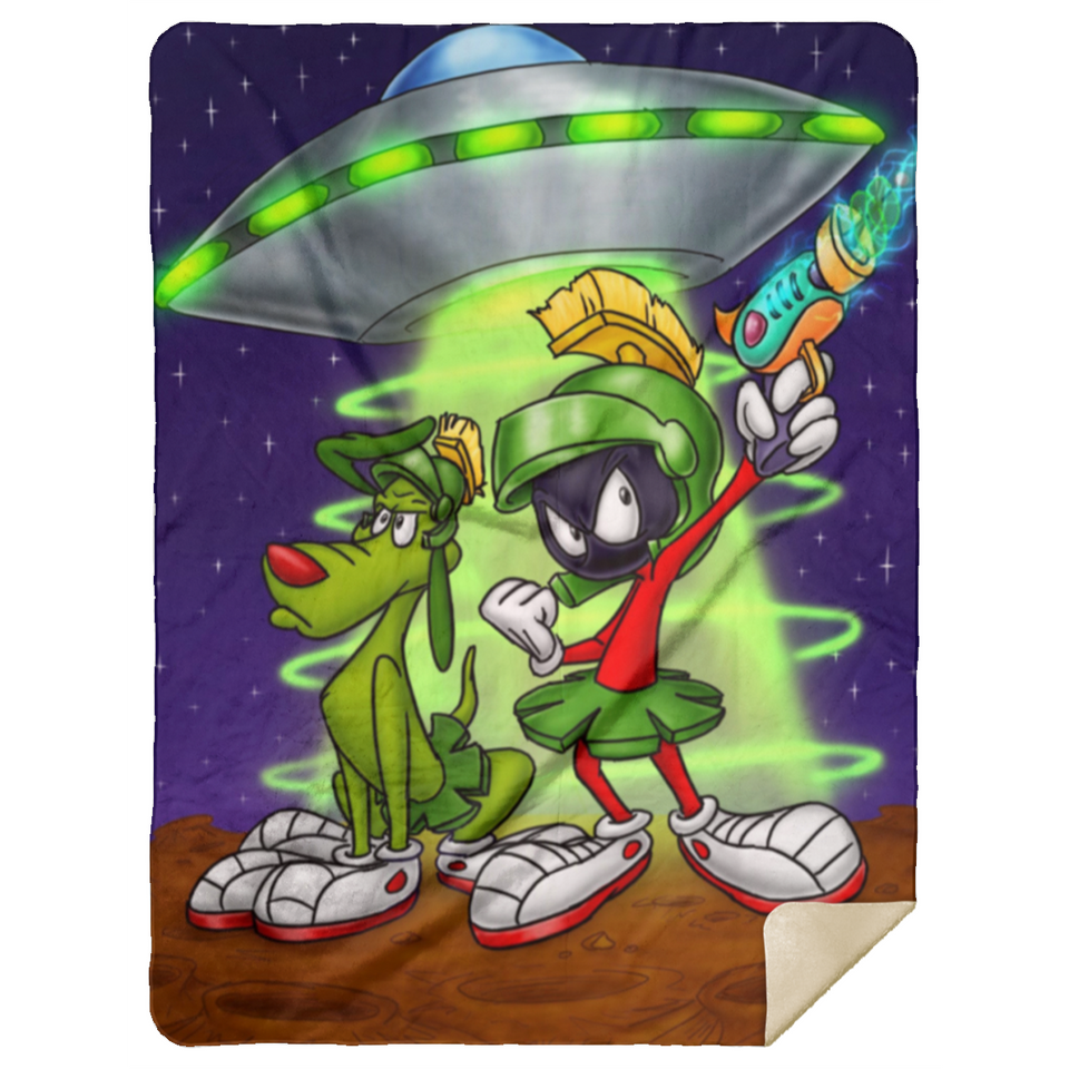 Marvin Blankets, Marvin-Martian Fastness Fleece Sherpa, Marvin Gifts for Lovers MSHL Premium Sherpa Blanket 60x80