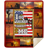 Lineman American Flag Blanket, Lineman Fleece, Sherpa Blanket MSHM Premium Sherpa Blanket 50x60