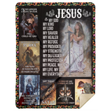 Jesus Is My Everything Blanket, Knight Templar Fleece, Sherpa Blanket MSHL Premium Sherpa Blanket 60x80