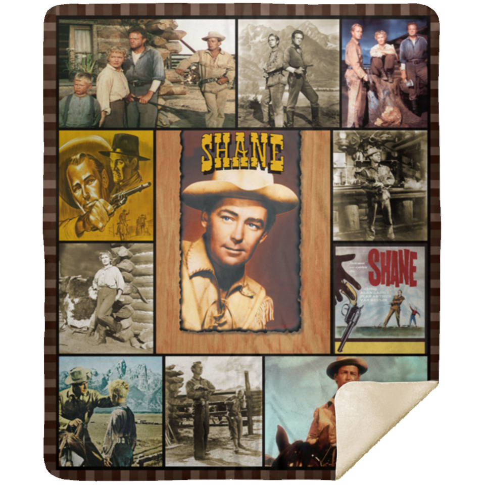 Shane 1953 Movie Blanket, Classic Movies Fleece, Sherpa Blanket Gift Idea MSHM Premium Sherpa Blanket 50x60
