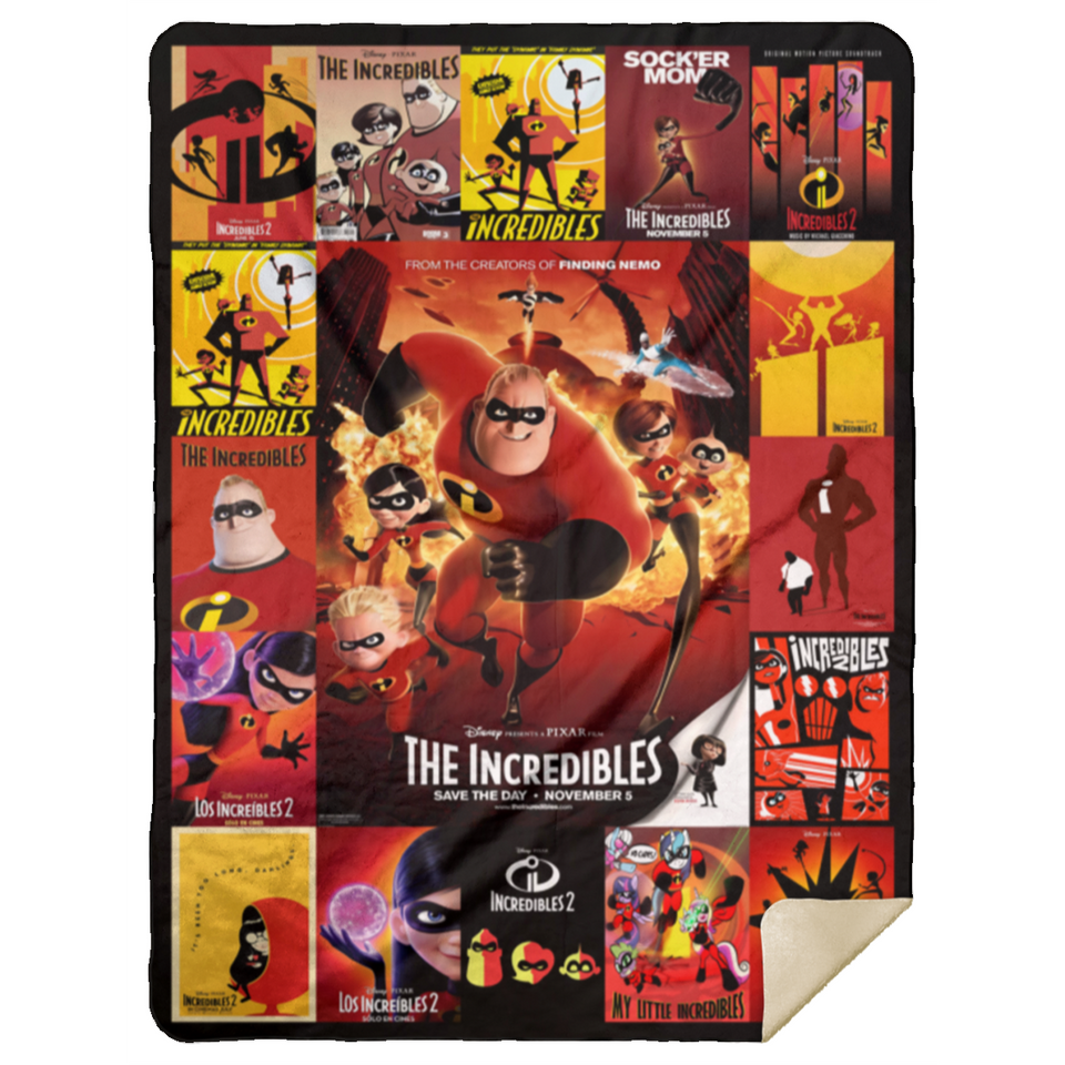 The Incredibles Blanket, The Incredibles Movies Fleece, Sherpa Blanket MSHL Premium Sherpa Blanket 60x80