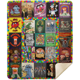 The Muppets Blanket, Muppet Show Fleece, Sherpa Blanket All Seasons MSHM Premium Sherpa Blanket 50x60