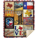 Texas Blanket, State Texas Fleece, Sherpa Blanket Soft and Warm MSHM Premium Mink Sherpa Blanket 50x60