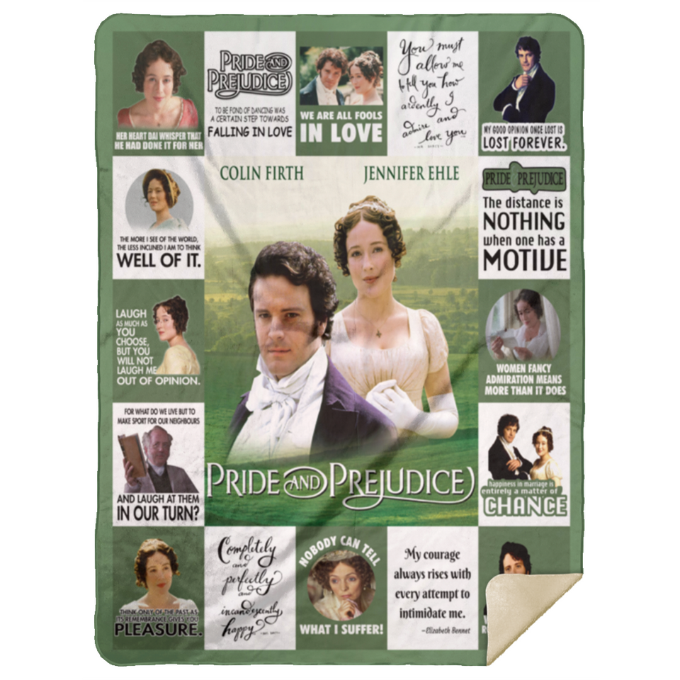 Pride And Prejudice Movie Fleece, Sherpa Blanket, Jane Austen Books Blanket MSHL Premium Mink Sherpa Blanket 60x80