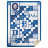 Duke Blue Devils 1 Blanket Fleece Sherpa Throw Blanket for Bedroom Sofa MSHL Premium Mink Sherpa Blanket 60x80