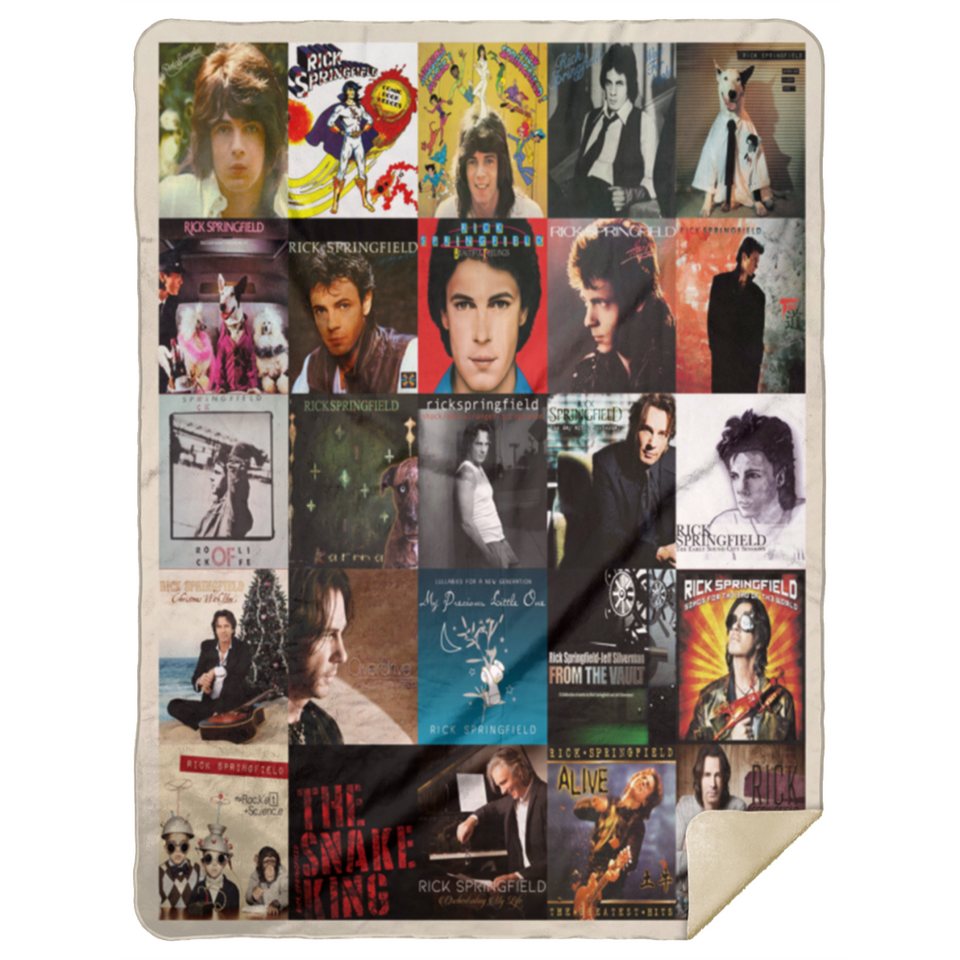 Rick Springfield Blanket, Rick Springfield For Fans Fleece, Sherpa Blanket MSHL Premium Mink Sherpa Blanket 60x80