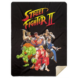Street Fighter II Video Game Inspired Sherpa Bed Blanket Plush Throw Blanket - MSHL Premium Mink Sherpa Blanket 60x80 - up lai
