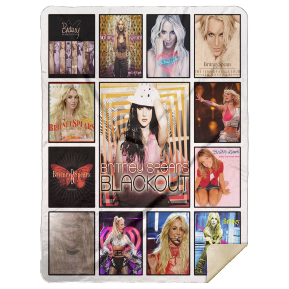 Britney Spears Blanket, Pop Princess Fleece, Sherpa Blanket For Fans - MSHL Premium Mink Sherpa Blanket 60x80