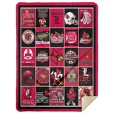 Louisville Cardinals Blanket Fleece Sherpa Throw Blanket for Bedroom - MSHL Premium Mink Sherpa Blanket 60x80
