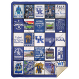 Kentucky Wildcats Blanket Fleece Sherpa Throw Blanket for Bedroom - MSHL Premium Mink Sherpa Blanket 60x80